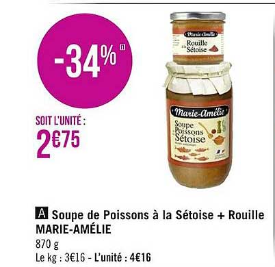 Soupe De Poissons à La Sétoise + Rouille Marie-amélie
