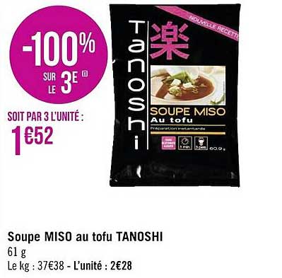 soupe miso au tofu tanoshi