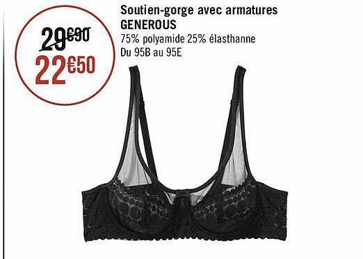 soutien-gorge avec armatures generous