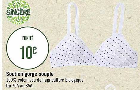 soutien gorge souple sincère