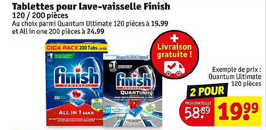 tablettes pour lave-vaisselle finish