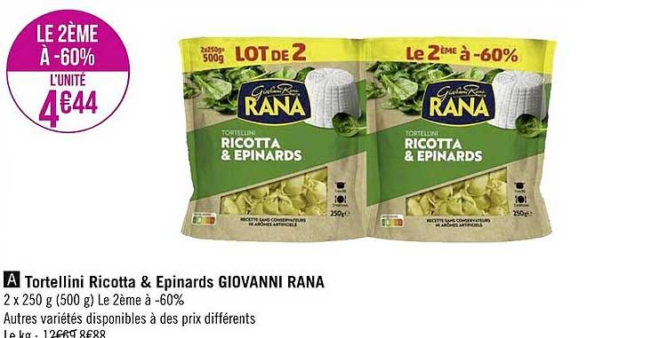 tortellini ricotta & épinards giovanni rana