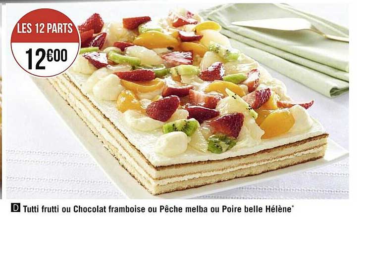 tutti frutti ou chocolat framboise ou pêche melba ou poire belle hélène