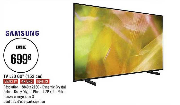 tv led 60" (152 cm) samsung