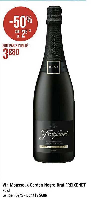 vin mousseux cordon negro brut freixenet