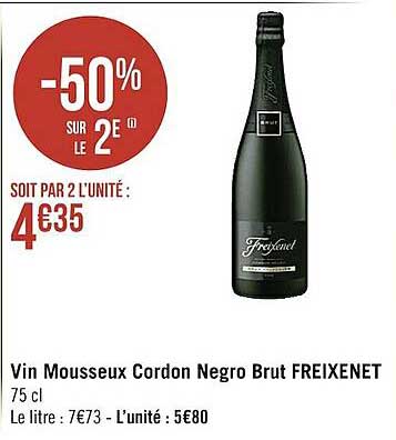 vin mousseux cordon negro brut freixenet