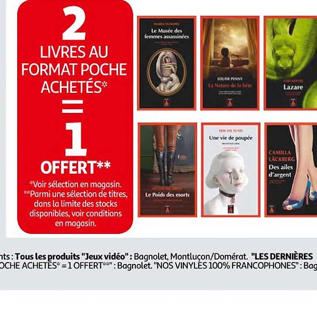 2 livres au format poche achetés