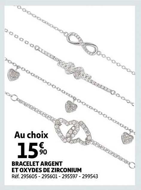 bracelet argent et oxydes de zirconium