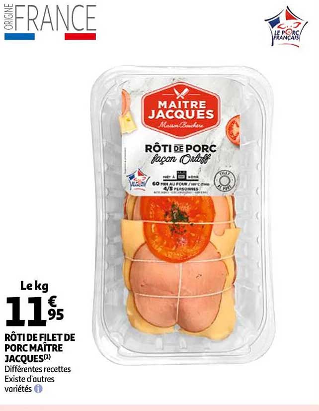 rôti de filet de porc maître jacques