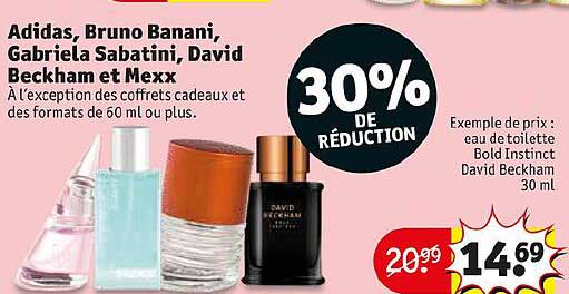 Adidas, Bruno Banani, Gabriela Sabatini, David Beckham Et Mexx