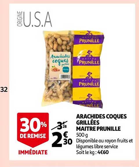 arachides coques grillées maître prunille