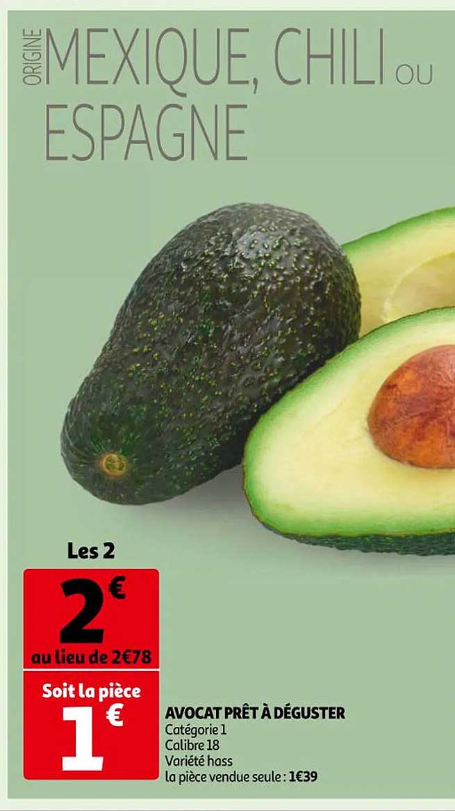 avocat prêt à déguster