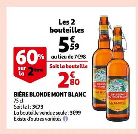 bière blonde mont blanc