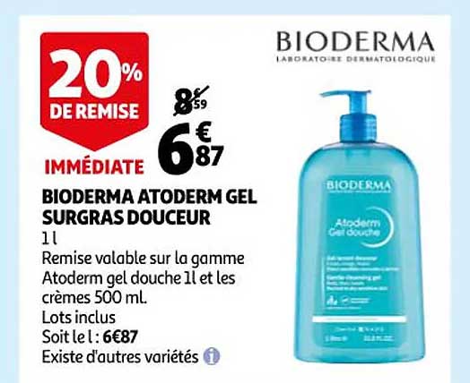 bioderma atoderm gel surgras douceur