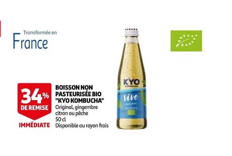 Boisson Non Pasteurisée Bio "kyo Kombucha"