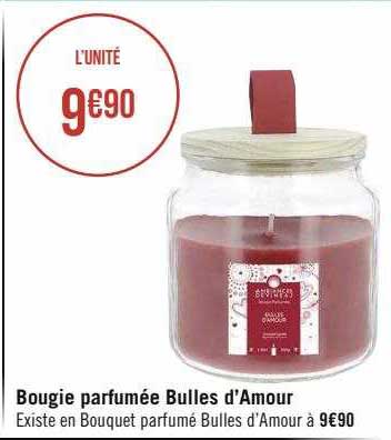bougie parfumée bulles d'amour