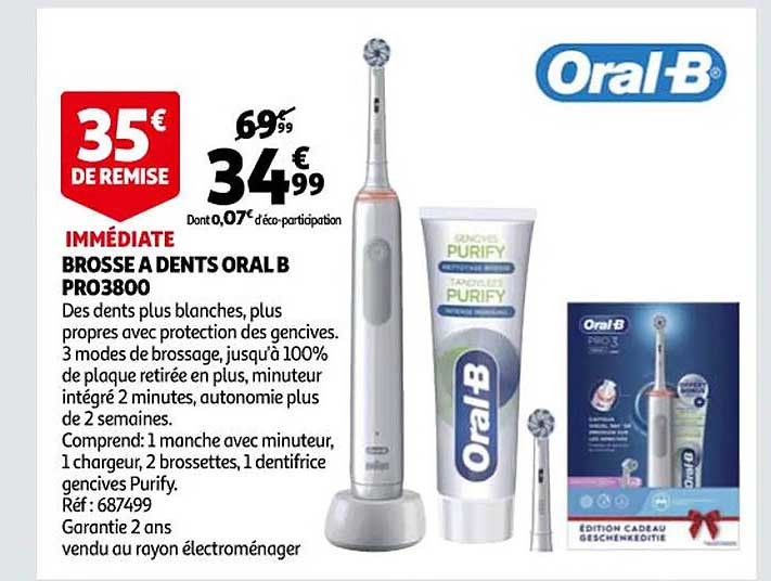 brosse à dents oral b pro3800