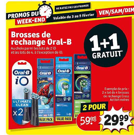 brosses de rechange oral-b