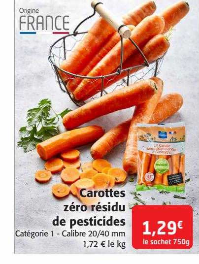 carottes zéro résidu de pesticides