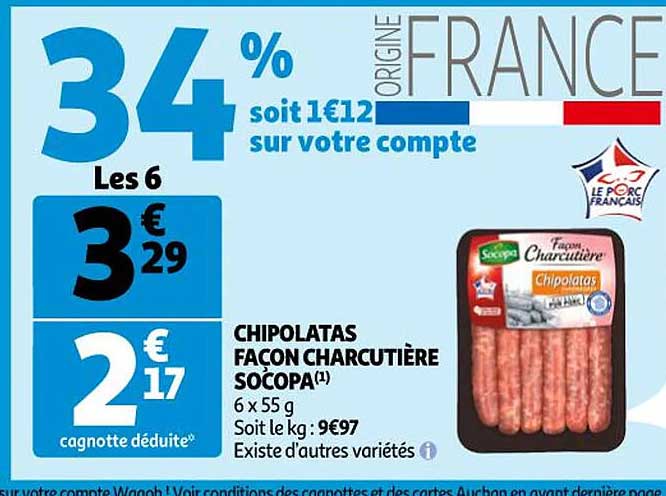 chipolatas façon charcutière socopa