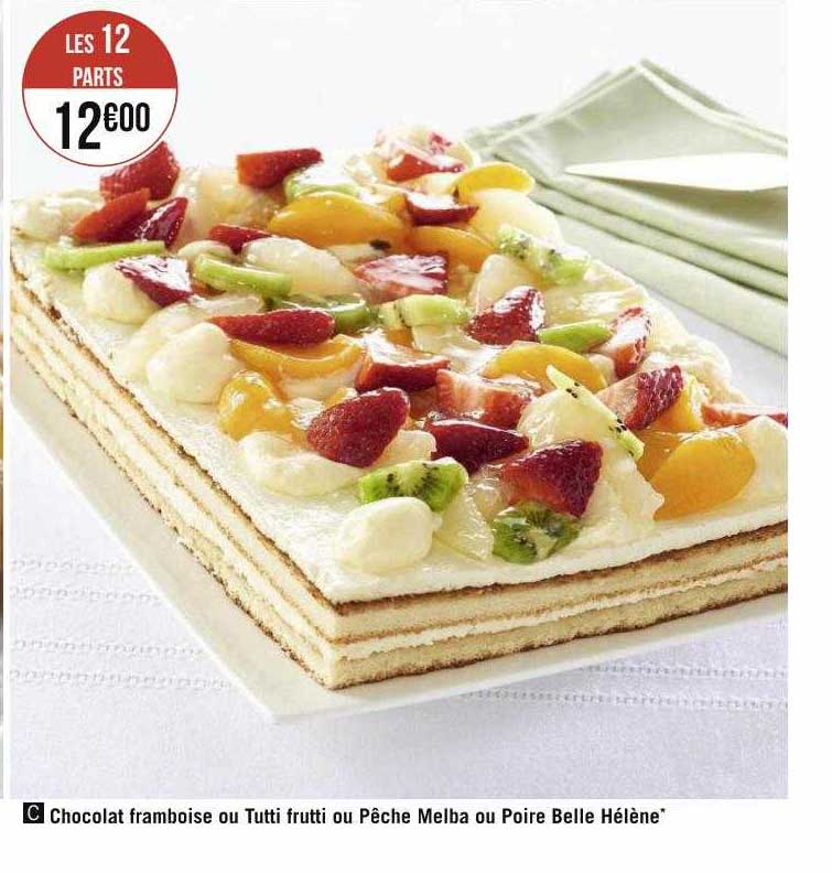 chocolat framboise ou tutti frutti ou pêche melba ou poire belle hélène