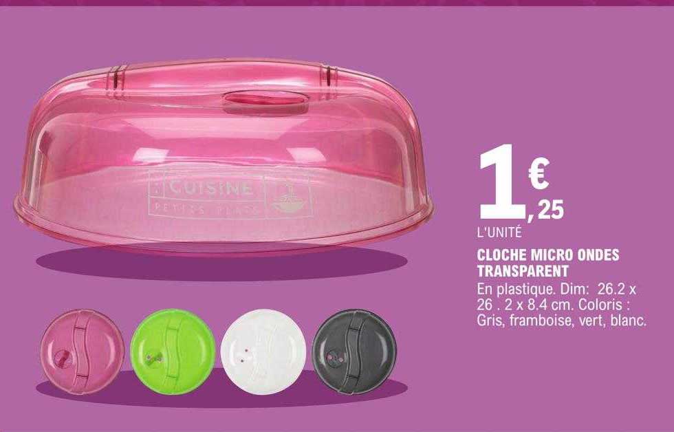 cloche micro ondes transparent