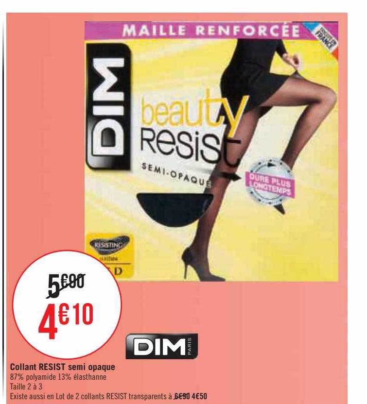 collant resist semi opaque dim