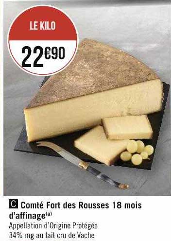 comté fort des rousses 18 mois d'affinage