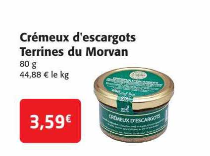 crémeux d'escargots terrines du morvan