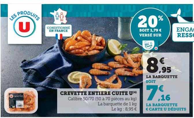 Crevette Entière Cuite U