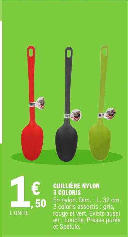 cuillière nylon 3 coloris