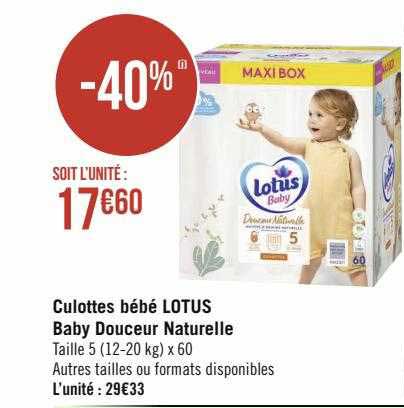 Culottes Bébé Lotus Baby Douceur Naturelle