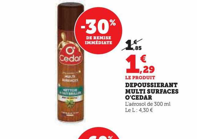 dépoussiérant multi surfaces o'cedar -30% de remise immédiate
