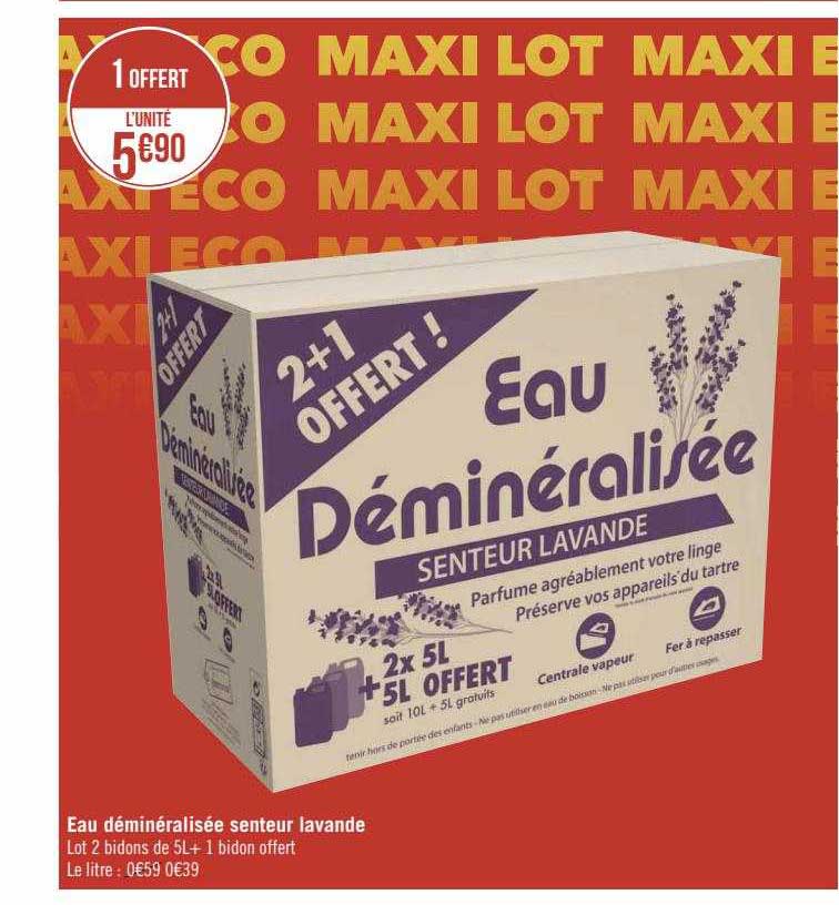 eau déminéralisée senteur lavande