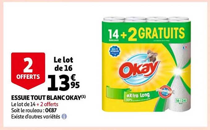 Essuie Tout Blanc Okay