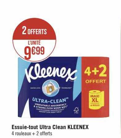 essuie-tout ultra clean kleenex