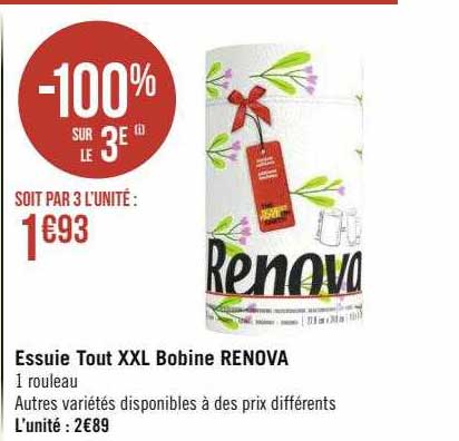 essuie tout xxl bobine renova