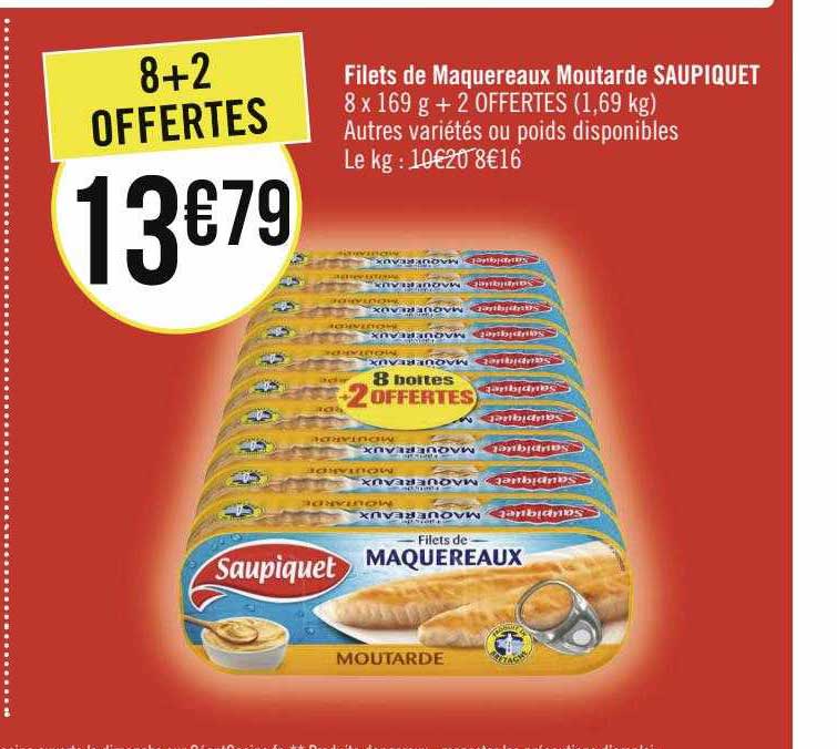 Filets De Maquereaux Moutarde Saupiquet