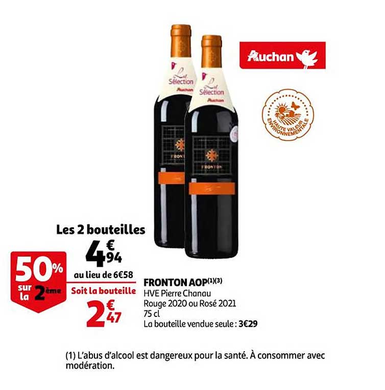 fronton aop hve pierre chanau rouge 2020 ou rosé 2021
