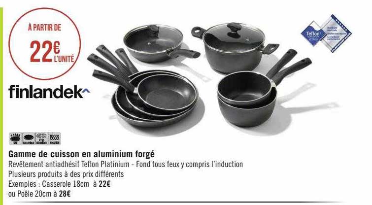 gamme de cuisson en aluminium forgé finlandek^