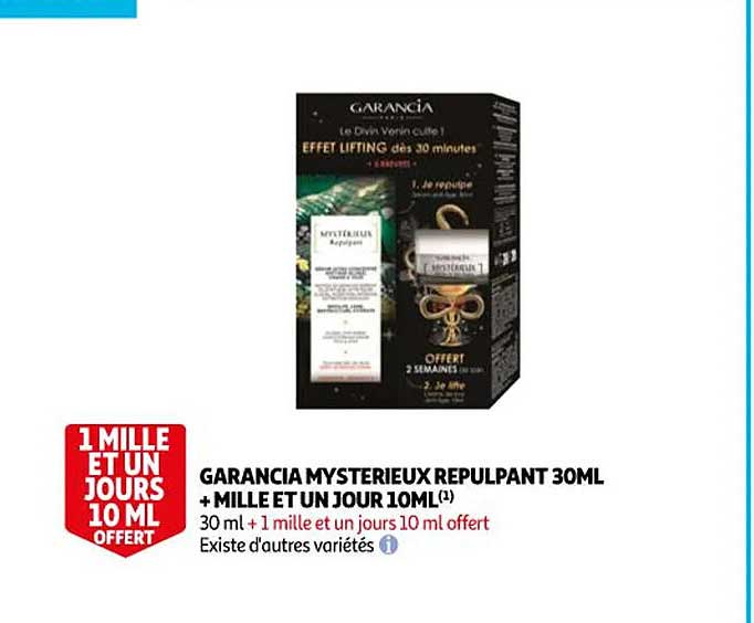 garancia mystérieux repulpant 30ml + mille et un jour 10ml