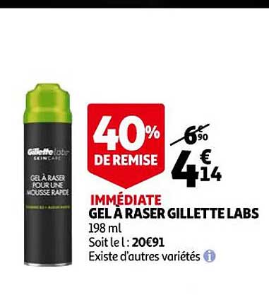gel à raser gillette labs