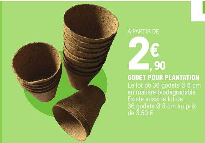 godet pour plantation