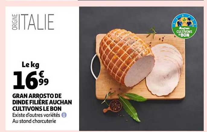 Gran Arrosto De Dinde Filière Auchan Cultivons Le Bon