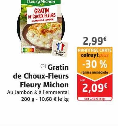gratin de choux-fleurs fleury michon