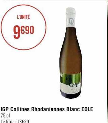 igp collines rhodaniennes blanc eole