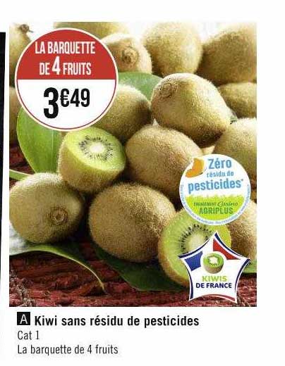 kiwi sans résidu de pesticides