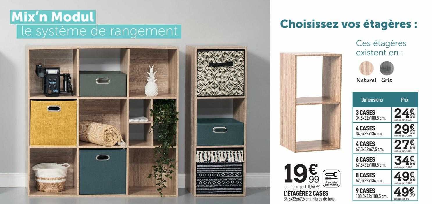 l'étagère 2 cases