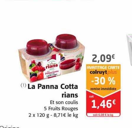 la panna cotta rians