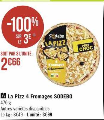La Pizz 4 Fromages Sodebo